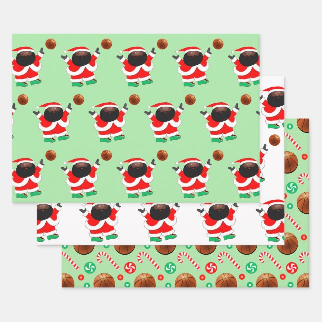 Papier d'emballage de Noël pour basket-ball (Lot)