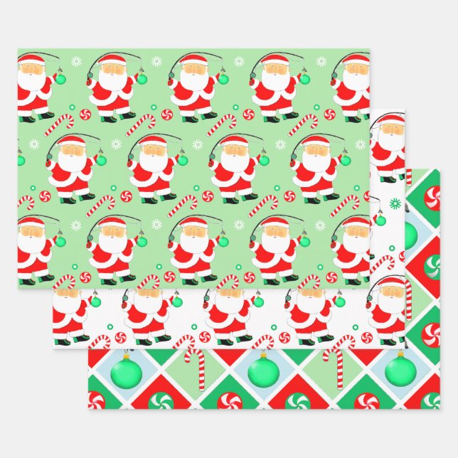 Papier d'emballage de Noël pour pêcheur de poisson (Lot)