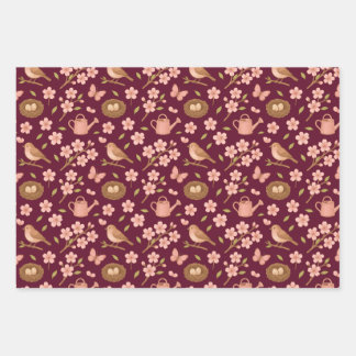 Papier d'emballage de printemps