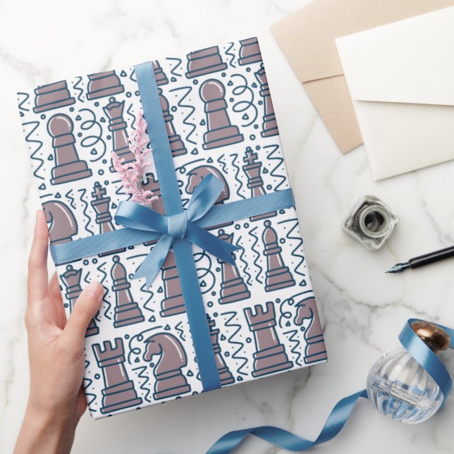 Papier d'emballage d'échecs, emballage cadeau d'éc (Cadeaux)