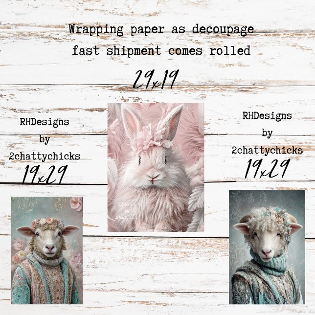 Papier d'emballage découpage agneau de printemps l (Créateur téléchargé)