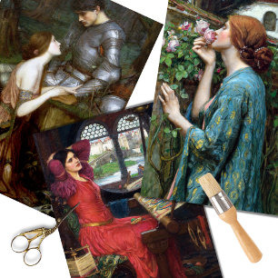 Papier d'emballage découpage femmes vintage Waterh