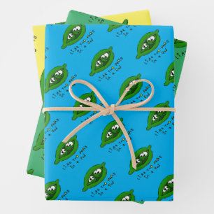 Papier d'emballage Deux Petits Pois Dans Une Cosse