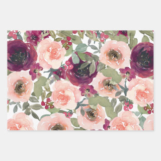 Papier d'emballage d'impression couleur aquarelle 