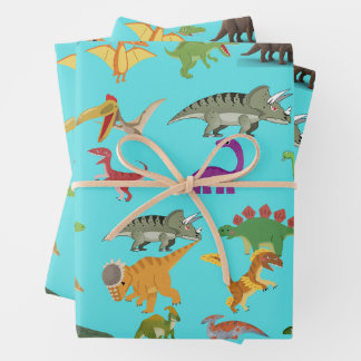 Papier d'emballage dinosaure joueur