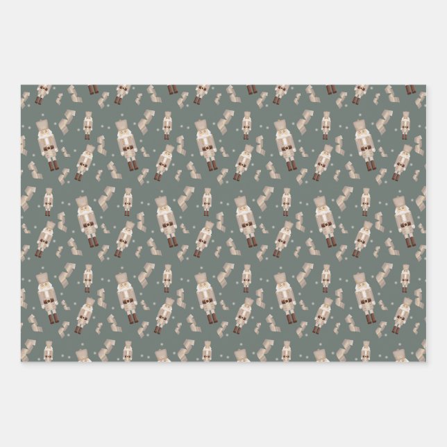 Papier d'emballage en or noisette de Noël (Devant)