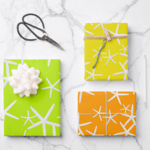 Papier d'emballage Étoiles de mer Citron Lime Oran