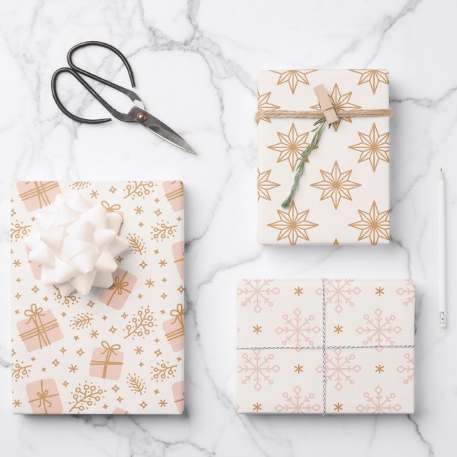 Papier d'emballage fantaisiste de Noël (Recto)