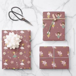 Papier d'emballage Fées, Papier cadeau Lutins