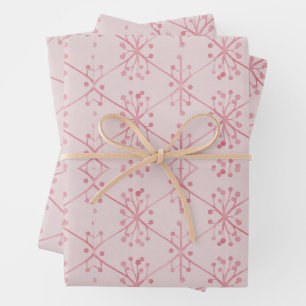 Papier d'emballage floral rose élégant