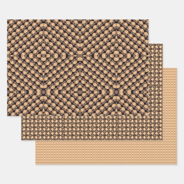 Papier d'emballage Macaron design (Lot)