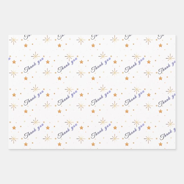Papier d'emballage Merci Esthétique| Faveurs de fê (Devant)