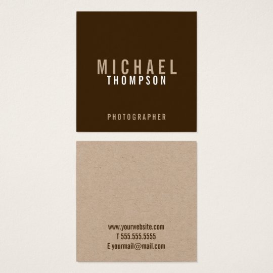 Papier d'emballage minimaliste professionnel carte de visite carré
