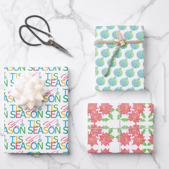 Papier d'emballage multi-design pour la saison (Recto)