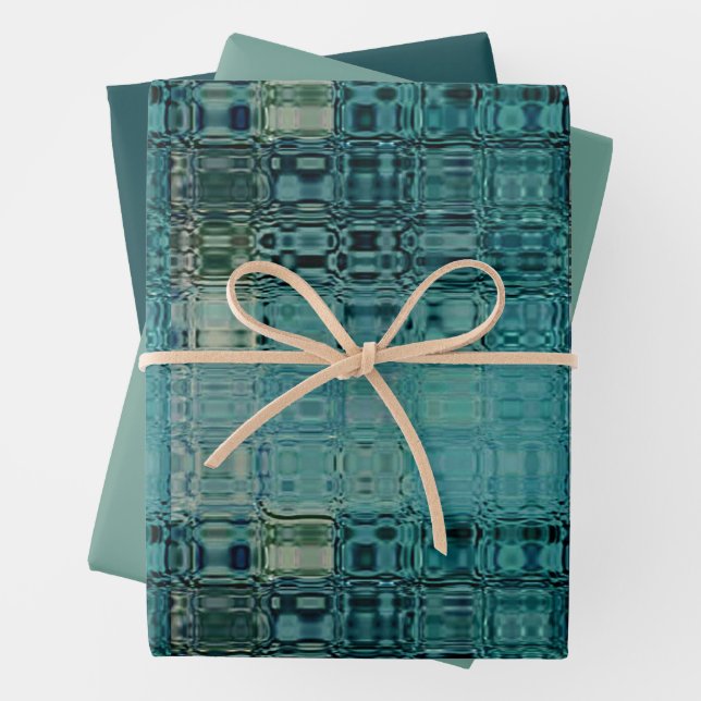 Papier d'emballage MVB Bleu sarcelle - FauxGlass (En situation)