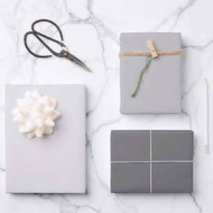 Papier d'emballage Nuances de Gris 3 Set Feuille P
