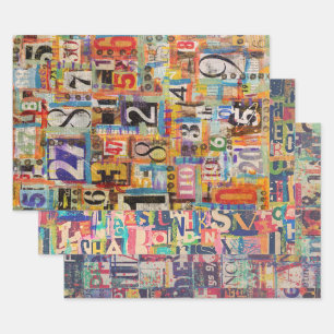 Papier d'emballage ou collage et papier de découpa