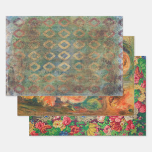 Papier d'emballage ou collage et papier de découpa