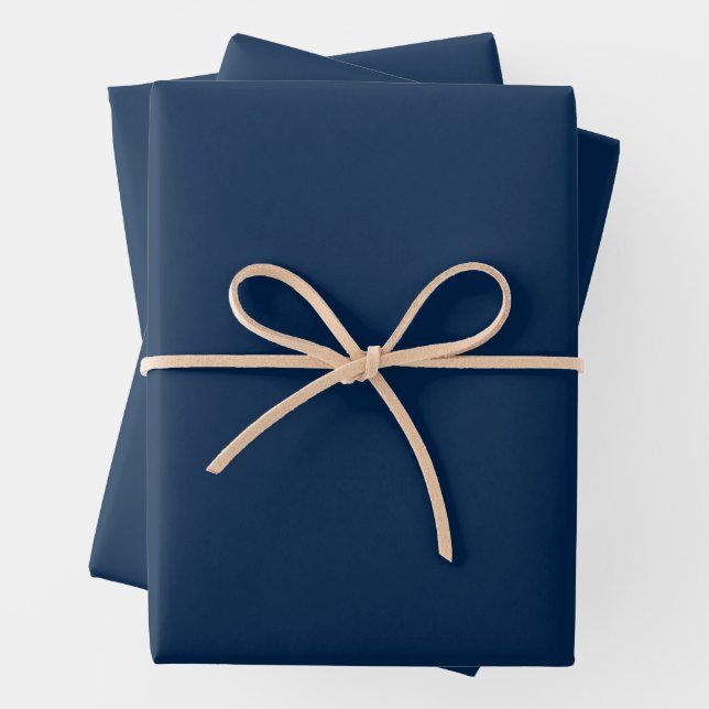 Papier d'emballage Oxford Blue – Set de 3 feuilles (En situation)