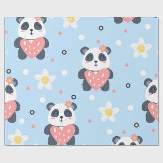 Papier d'emballage Panda Mignon, Emballage Cadeau
