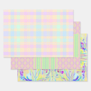 Papier d'emballage pastel de Pâques - 3 modèles
