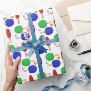 Papier d'emballage Ping Pong, emballage cadeau Ten