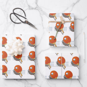 Papier d'emballage Ping Pong, emballage cadeau Ten