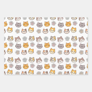 Papier d'emballage Pixel Chat Mignon Kawaii Gif