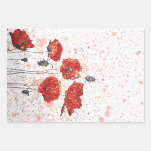 Papier d'emballage Poppy Gold