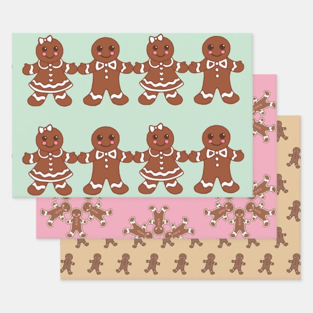 Papier d'emballage pour biscuits au gingembre (Lot)