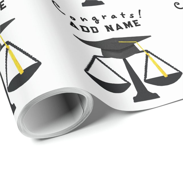 Papier d'emballage pour cadeau de fin d'études en  (Coin rond)