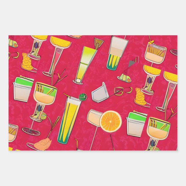 Papier d'emballage pour cocktails (Devant)