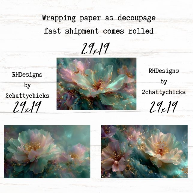 Papier d'emballage pour découpage Florales sarcell (Créateur téléchargé)