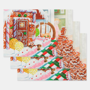 PAPIER D'EMBALLAGE POUR DRAP PLAT SURPRISE GINGERB