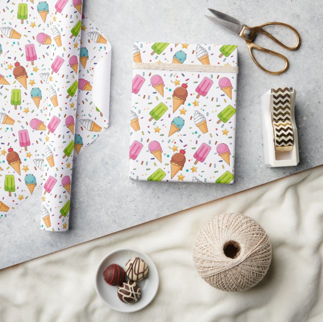 Papier d'emballage pour glace, cadeau de friandise (Artisanat)
