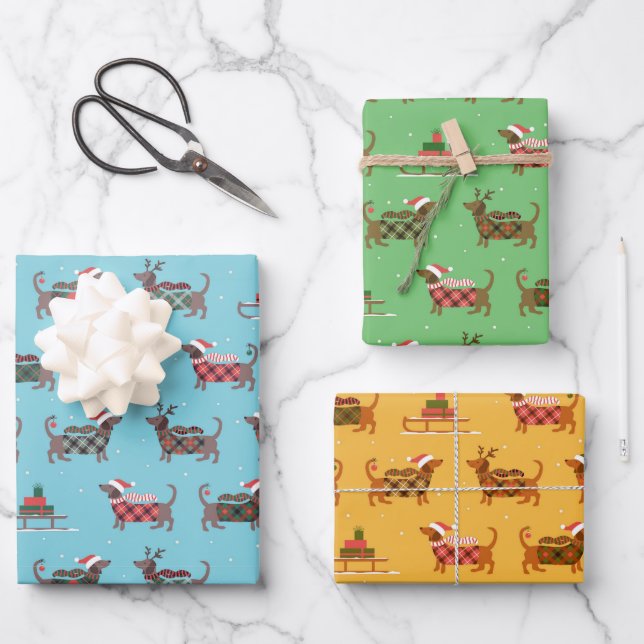 Papier d'emballage pour Sweater de Dachshund de va (Recto)