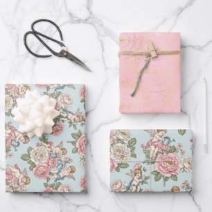 Papier d'emballage Rococo Revival Cherub Floral To