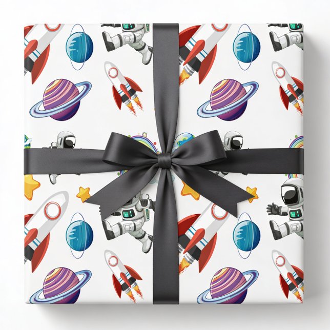 Papier d'emballage spatial, papier cadeau d'astron (Créateur téléchargé)