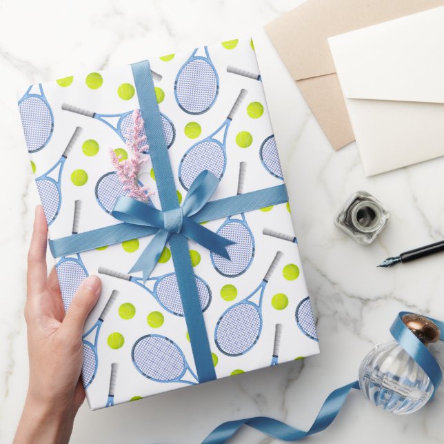 Papier d'emballage Tennis, Emballage Cadeau Raquet (Cadeaux)