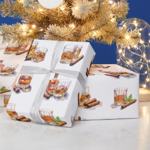 Papier d'emballage thème Bourbon Cadeau de Bachelo