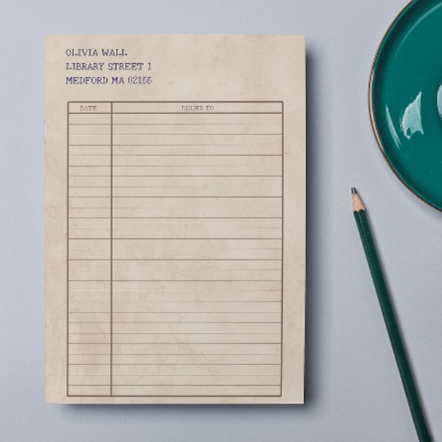 Papier d'encre papier de la carte de bibliothèque  (Créateur téléchargé)