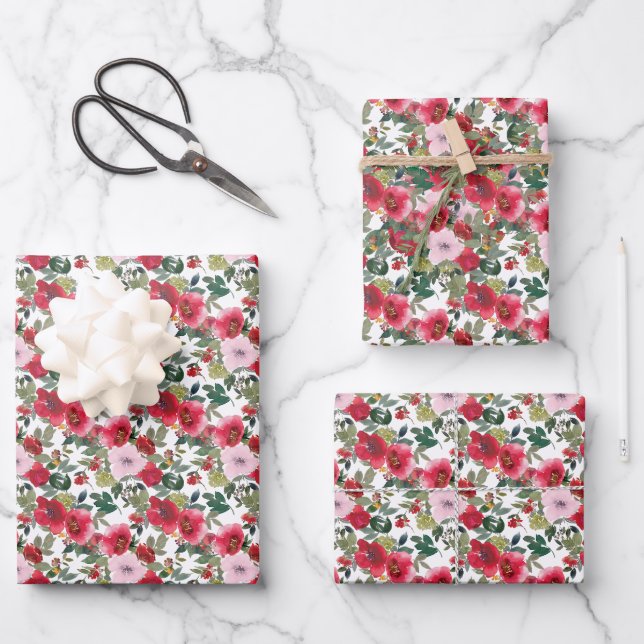 Papier d'enrobage de cluster rose (Recto)