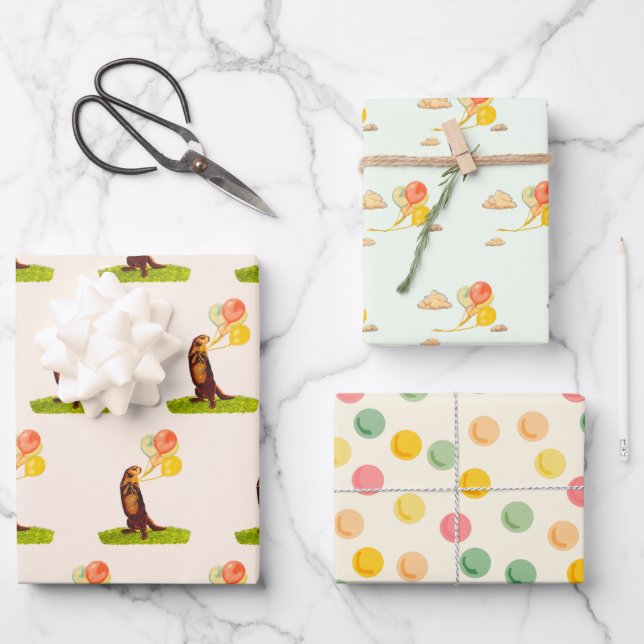 Papier d'enrobage de Otter Feuille plate Ensemble  (Recto)