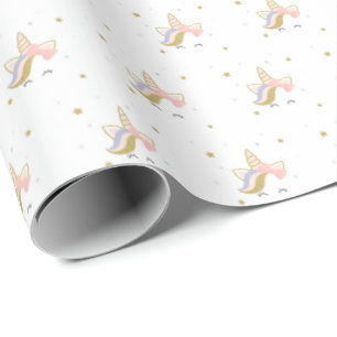 Papier d'enveloppe de cadeau de licorne