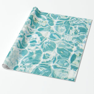 Papier d'enveloppe de cadeau de photo de piscine