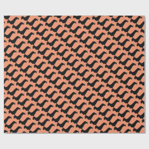 Papier d'enveloppe de cadeau de teckel de cheveux