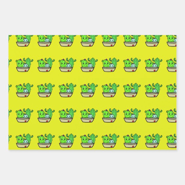 Papier d'enveloppement à pots Pals Cactus (Devant)