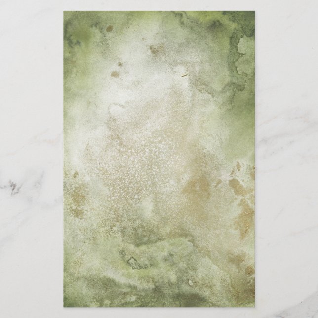 Papier d'enveloppement à savon vert et or à 2 face (Devant)