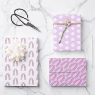 Papier d'enveloppement arc-en-ciel aquarelle