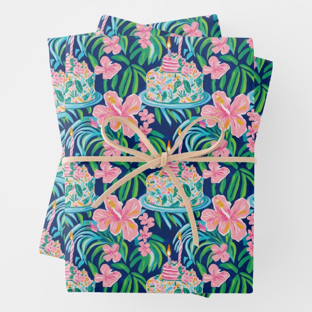 Papier d'enveloppement avant l'anniversaire (En situation)